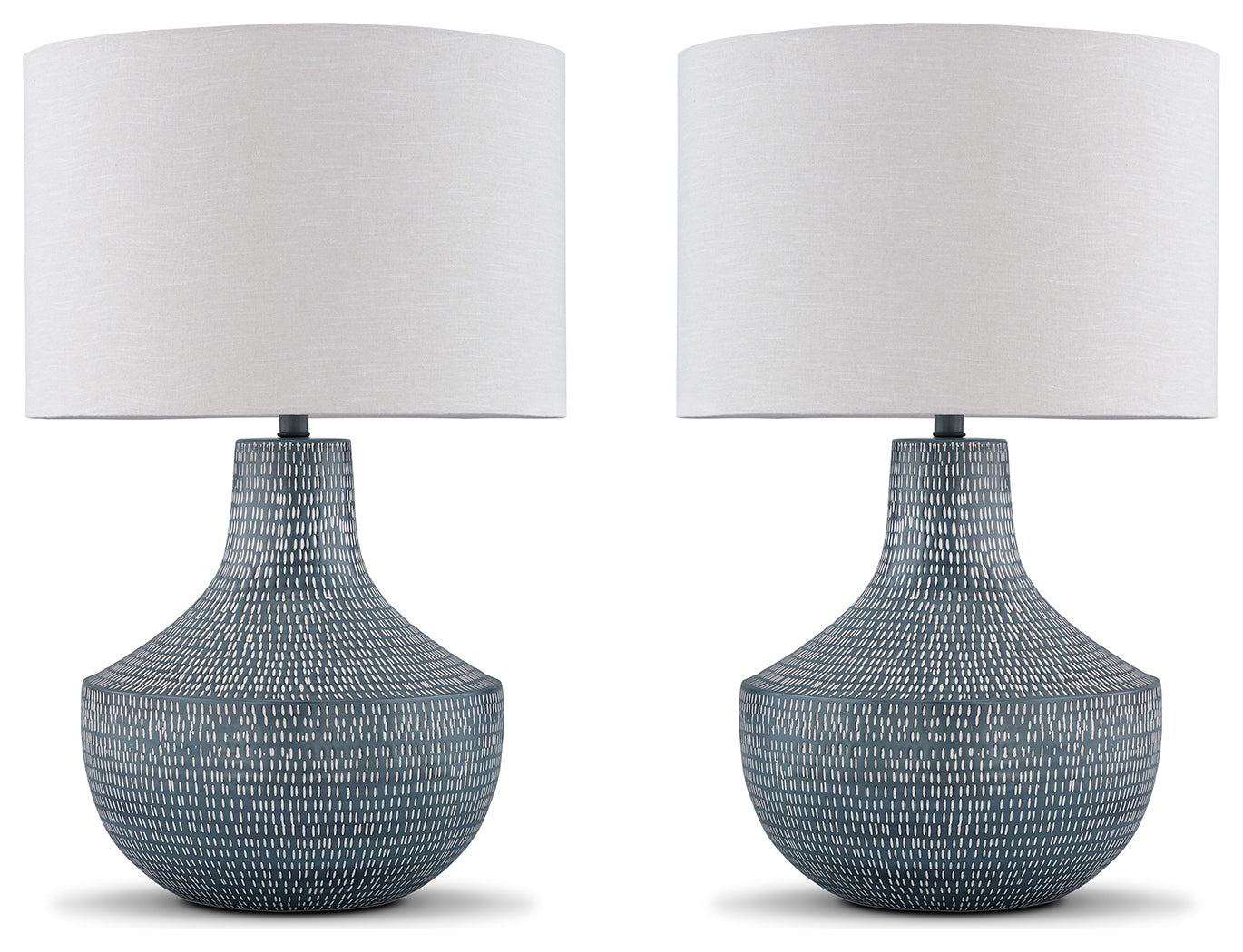Schylarmont 2-Piece Table Lamp Set in Antique Gray/White - PKG019346
