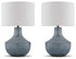 Schylarmont 2-Piece Table Lamp Set in Antique Gray/White - PKG019346