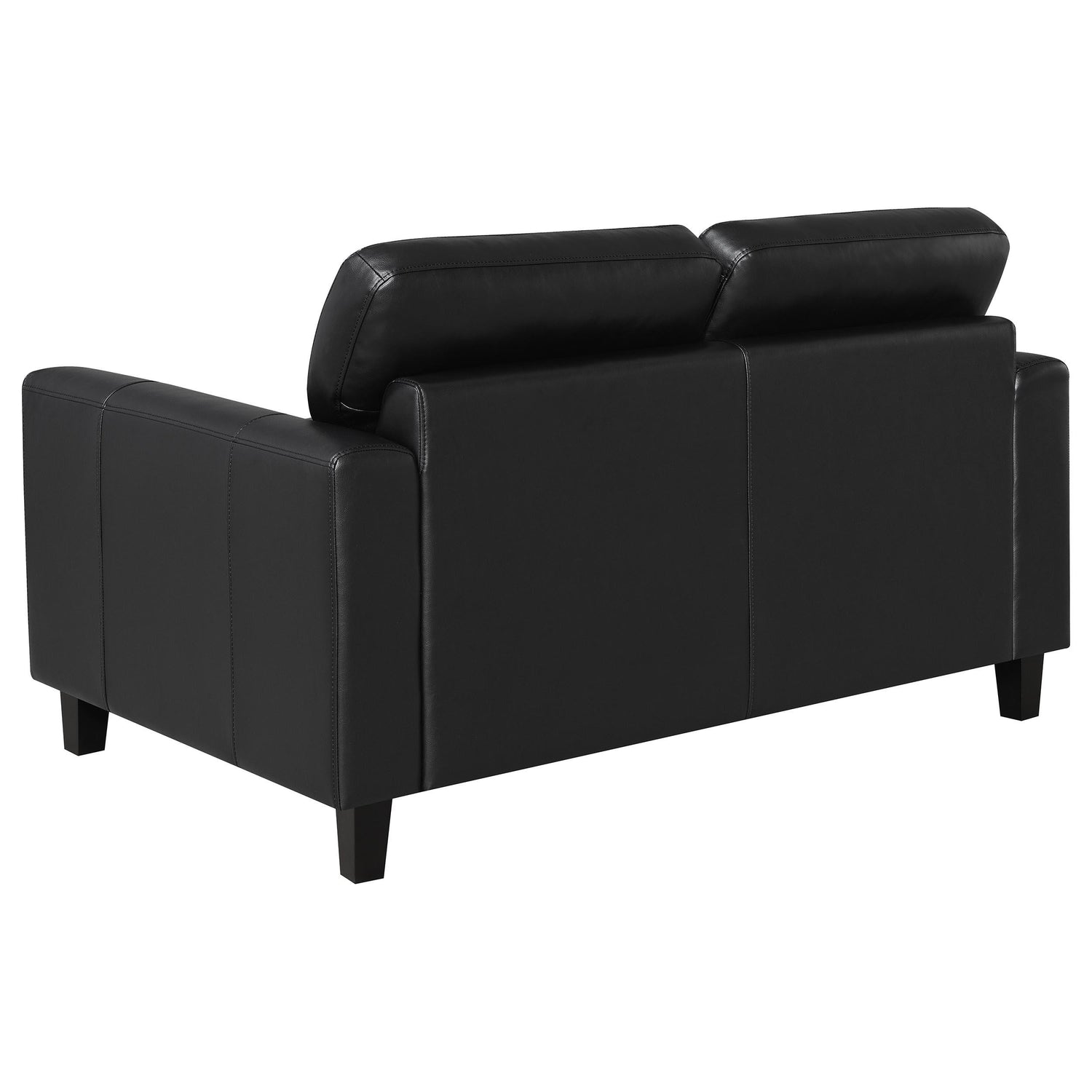 Scotland 2-piece Faux Leather Upholstered Sofa Set Black - 504664-S2