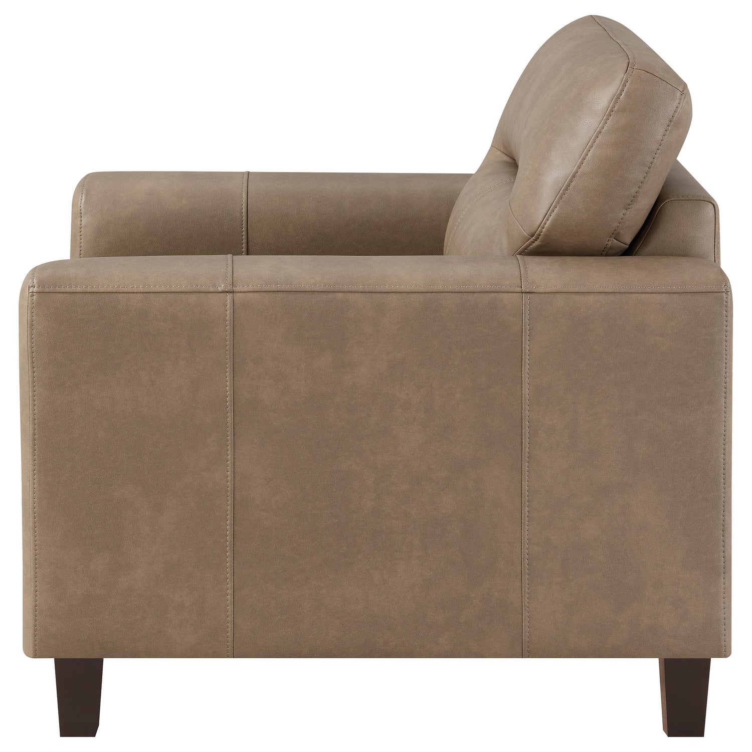 Scotland 2-piece Faux Leather Upholstered Sofa Set Brown - 504669
