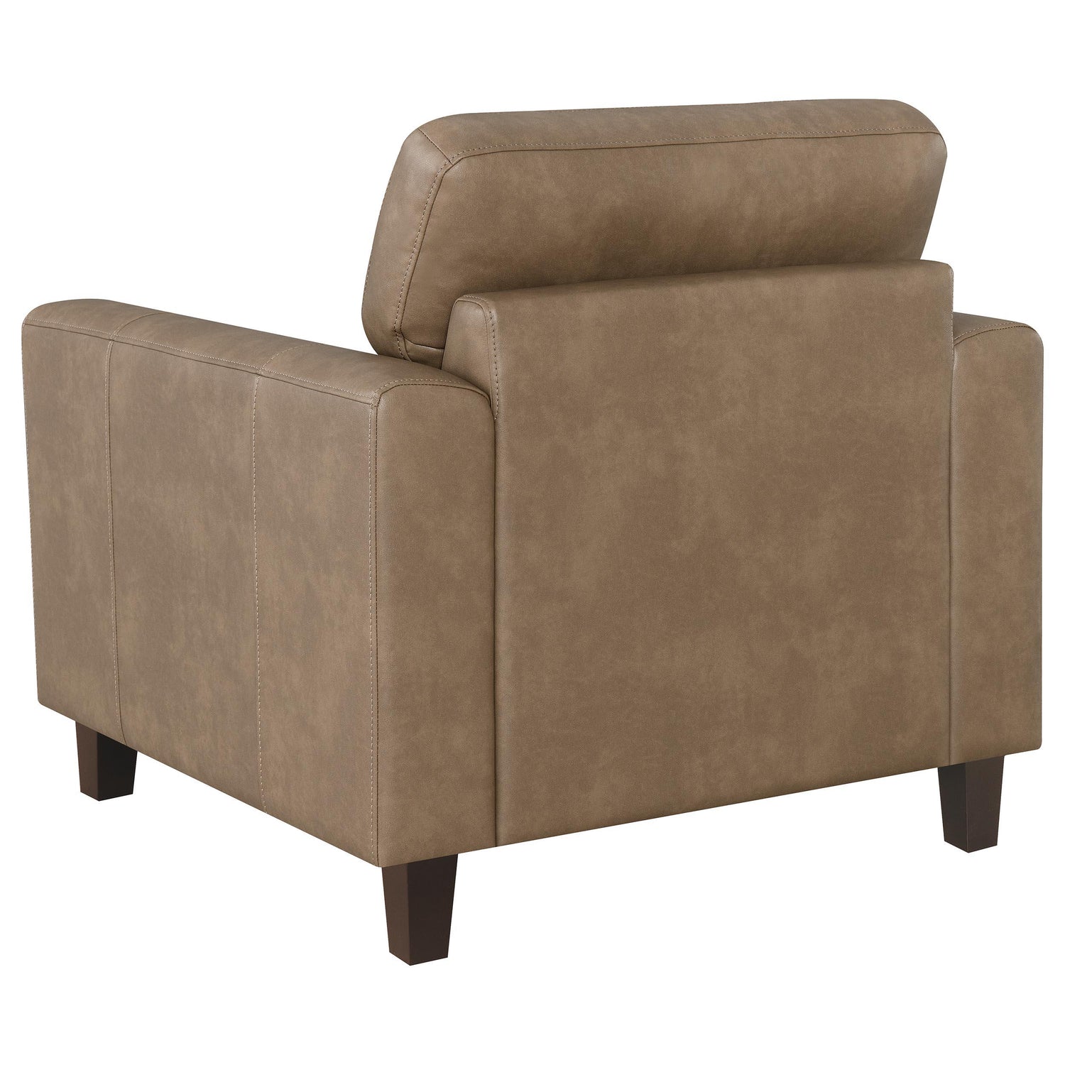 Scotland 2-piece Faux Leather Upholstered Sofa Set Brown - 504669