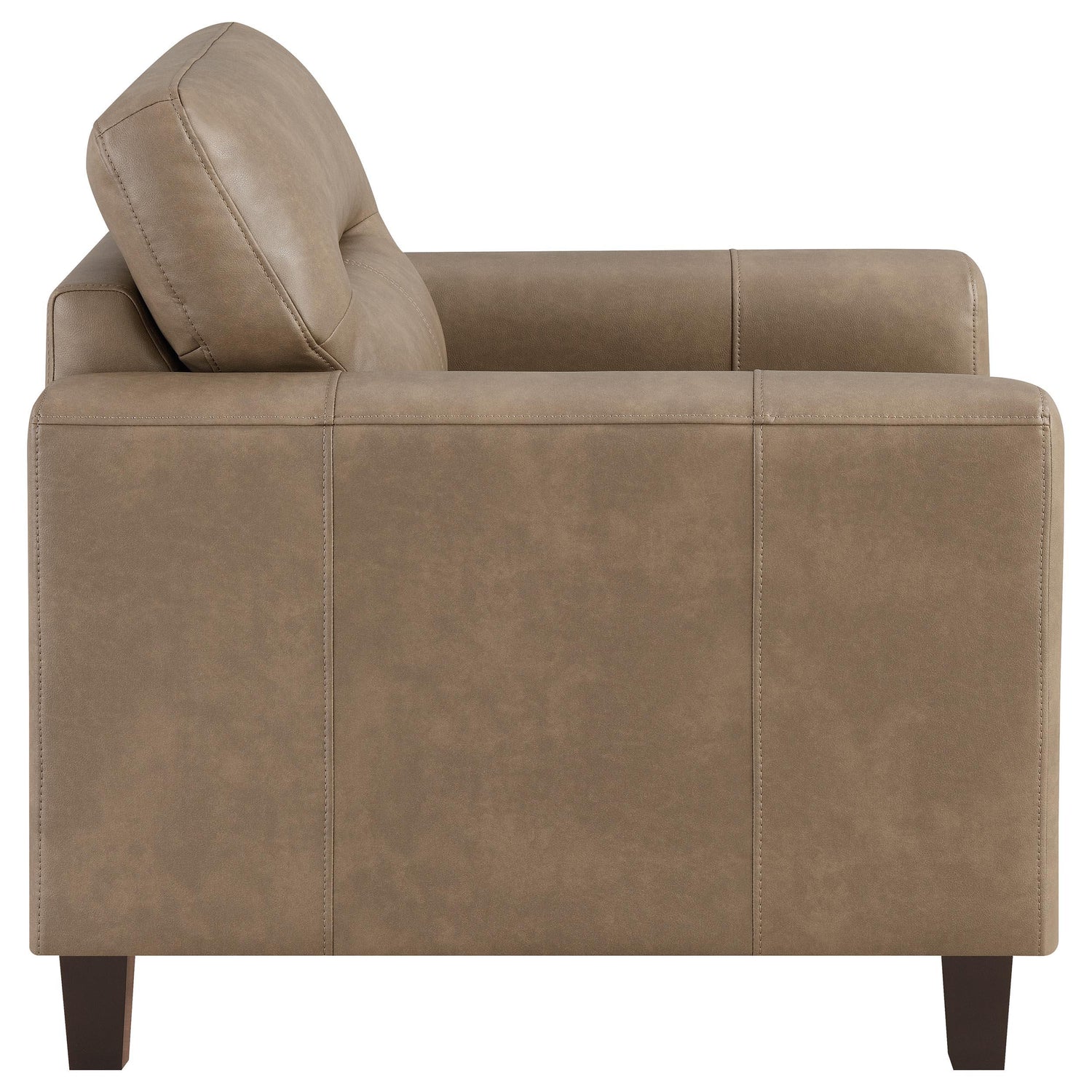 Scotland 2-piece Faux Leather Upholstered Sofa Set Brown - 504669