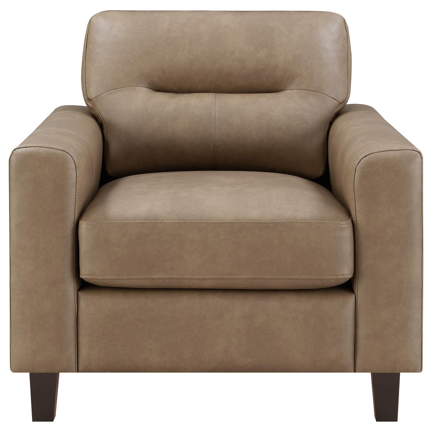 Scotland 3-piece Faux Leather Upholstered Sofa Set Brown - 504667-S3