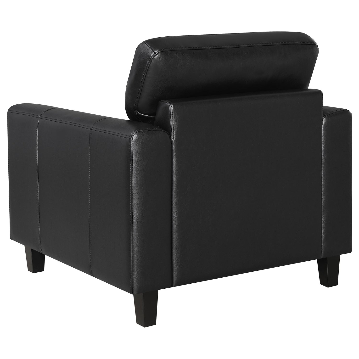 Scotland Faux Leather Upholstered Track Arm Chair Black - 504666