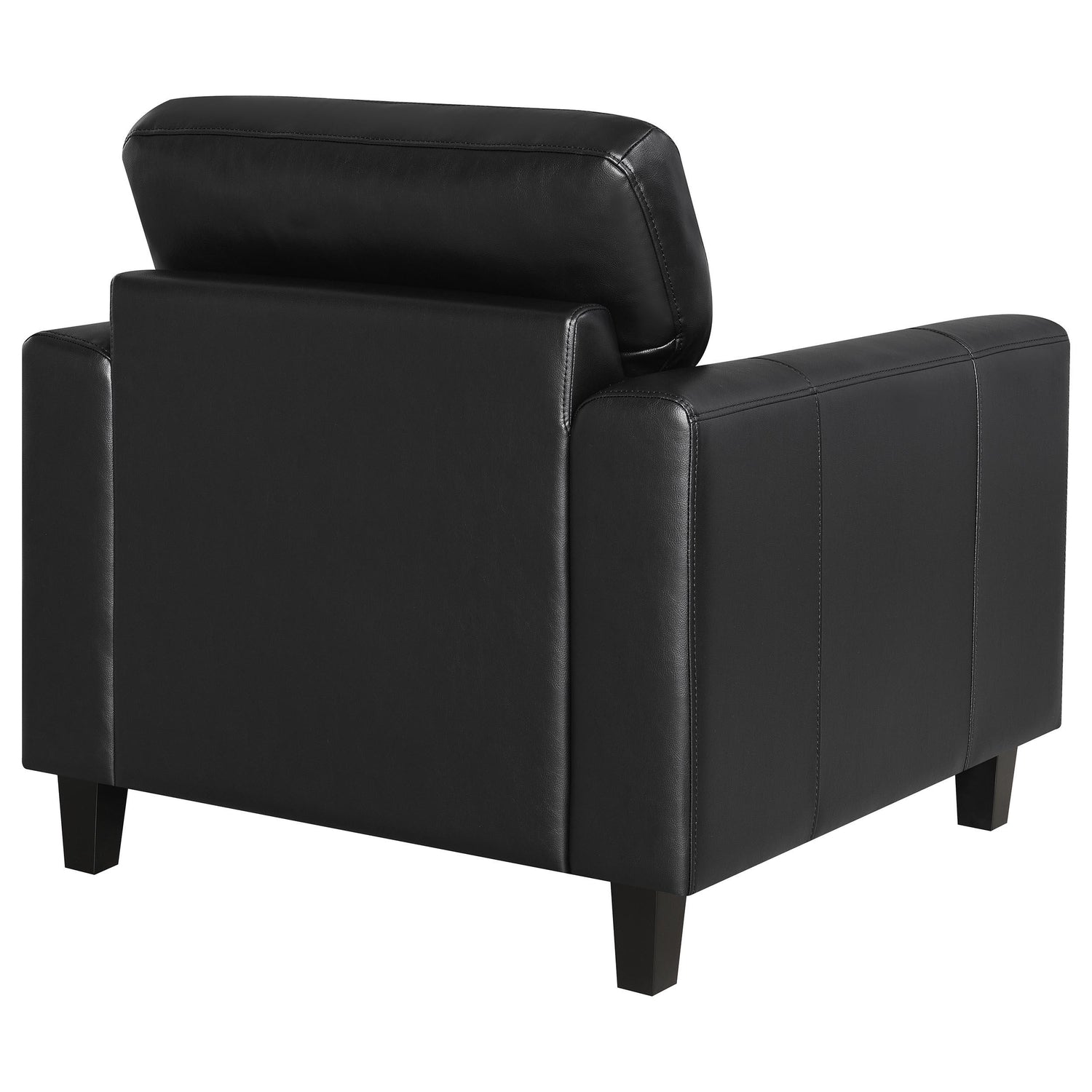 Scotland Faux Leather Upholstered Track Arm Chair Black - 504666