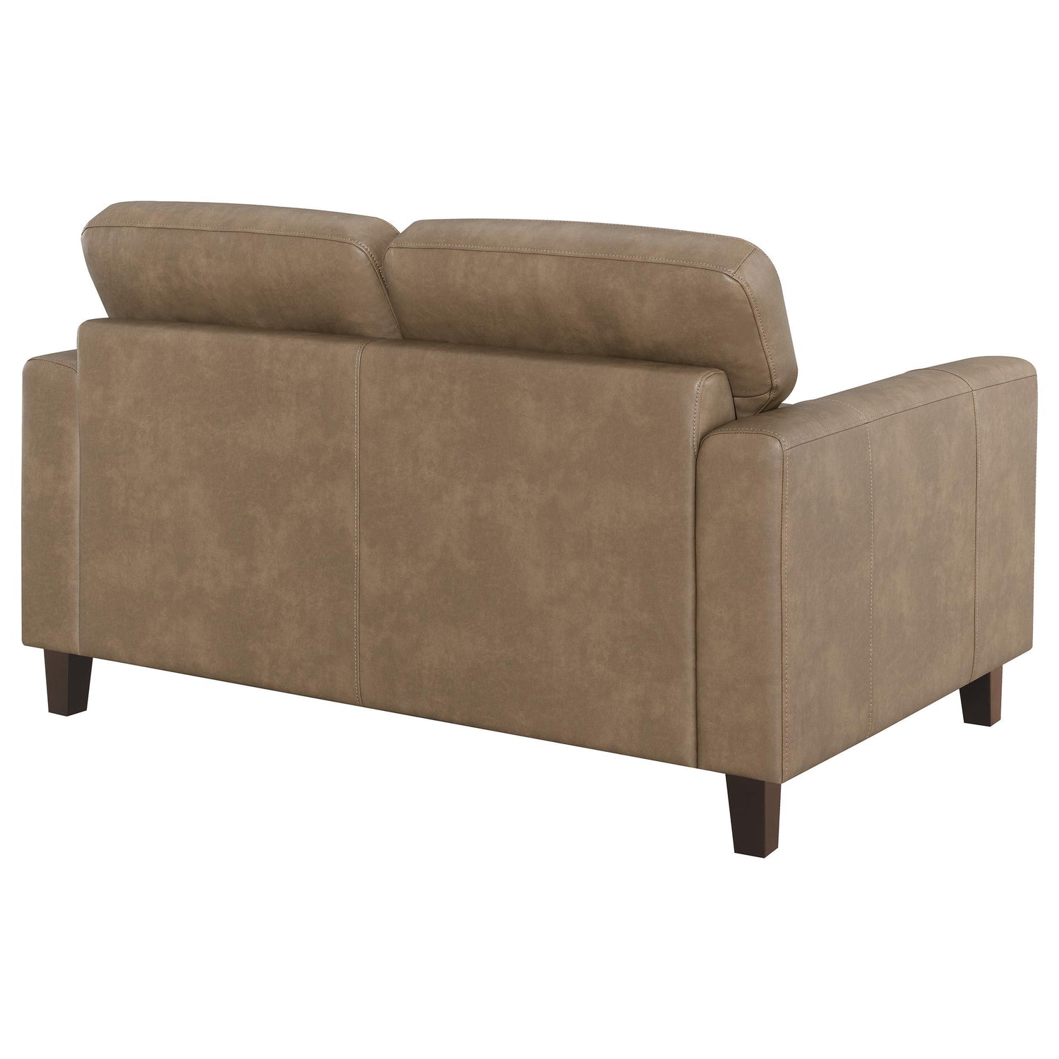 Scotland Faux Leather Upholstered Track Arm Chair Brown - 504668