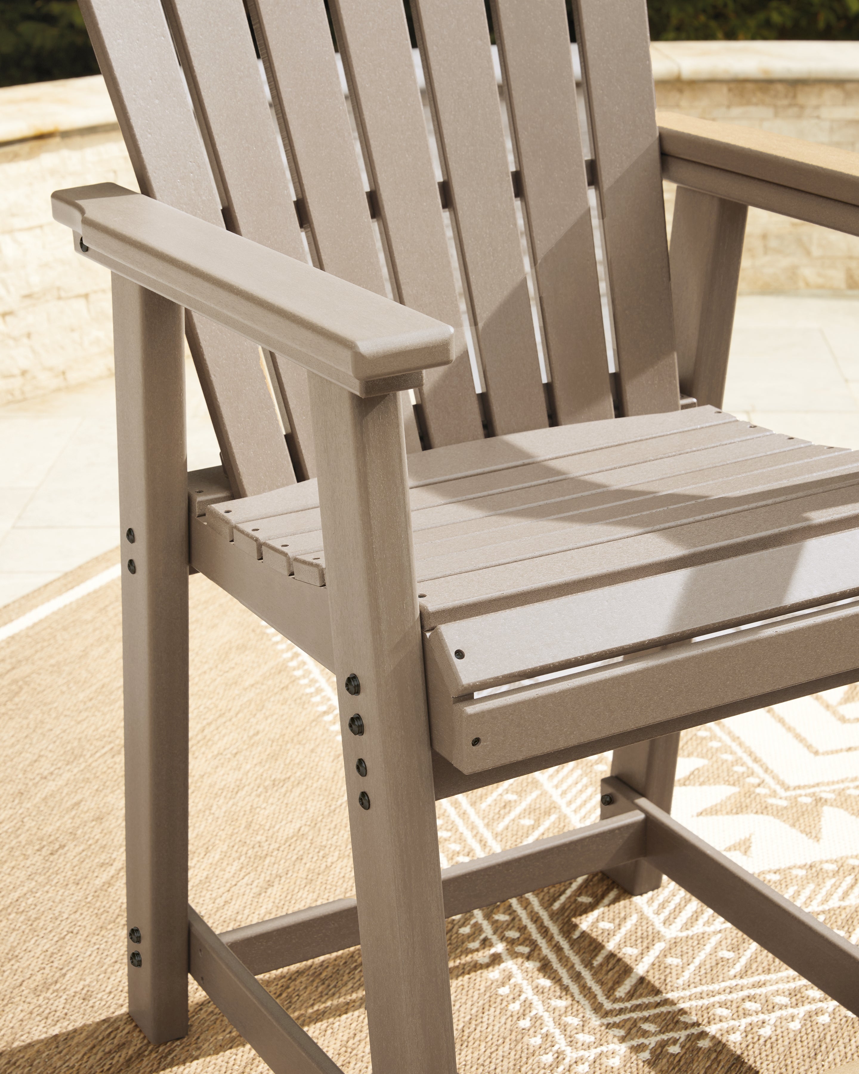 Seacliff Beach Medium Brown Outdoor Counter Height Bar Stool (Set of 2) - PCP228-124