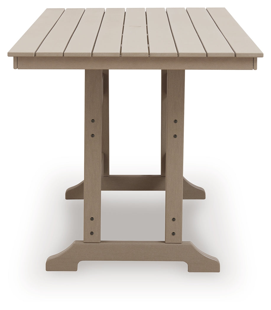 Seacliff Beach Medium Brown Outdoor Counter Height Dining Table - PCP228-642
