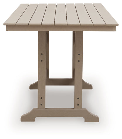 Seacliff Beach Medium Brown Outdoor Counter Height Dining Table - PCP228-642