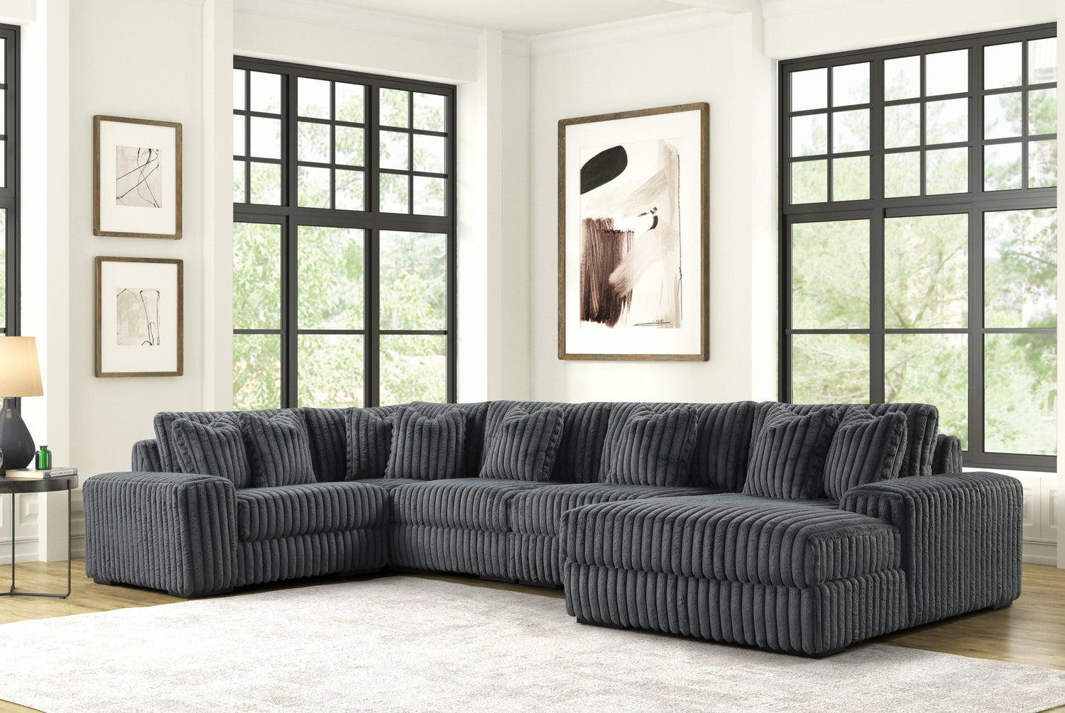 SEASONS2 CHARCOAL 5PC Sectional - Seasons2 Charcoal