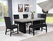 Sebastian Bench Black - 2225-BENCH-BK