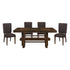 Sedley Walnut/Rustic Black 6pc set (TABLE + 4 SIDE CHAIRS + 1 BENCH) - 5415RF-78*6