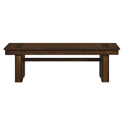 Sedley Walnut/Rustic Black 6pc set (TABLE + 4 SIDE CHAIRS + 1 BENCH) - 5415RF-78*6