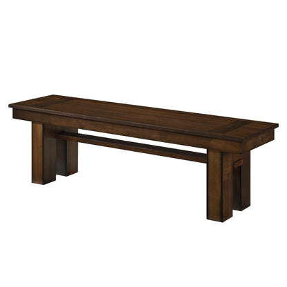 Sedley Walnut/Rustic Black 6pc set (TABLE + 4 SIDE CHAIRS + 1 BENCH) - 5415RF-78*6