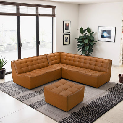 Selen Comfy &amp; Chic Corner Sectional Sofa with Ottoman - CSC00401501