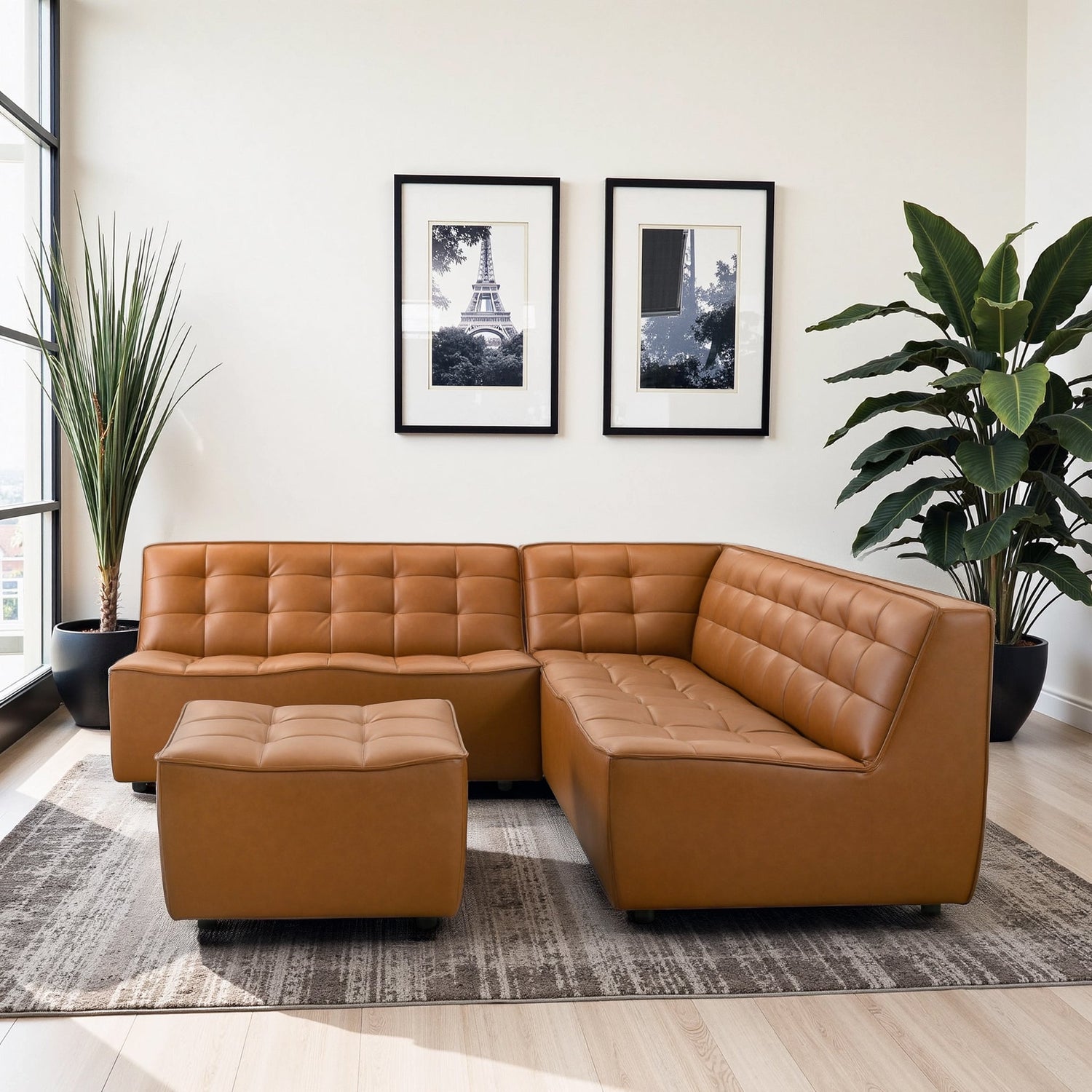 Selen Comfy &amp; Chic Corner Sectional Sofa with Ottoman - CSC00401501