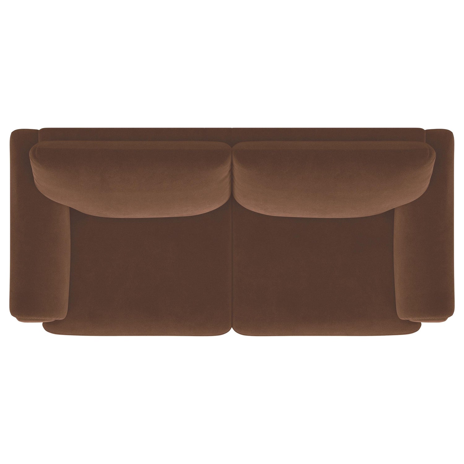Selma Velvet Upholstered Crescent Arm Sofa Rust - 552101