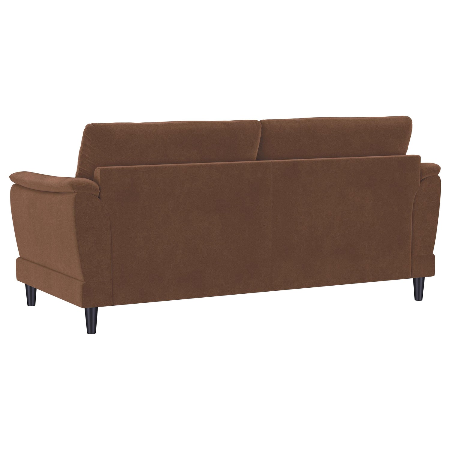 Selma Velvet Upholstered Crescent Arm Sofa Rust - 552101