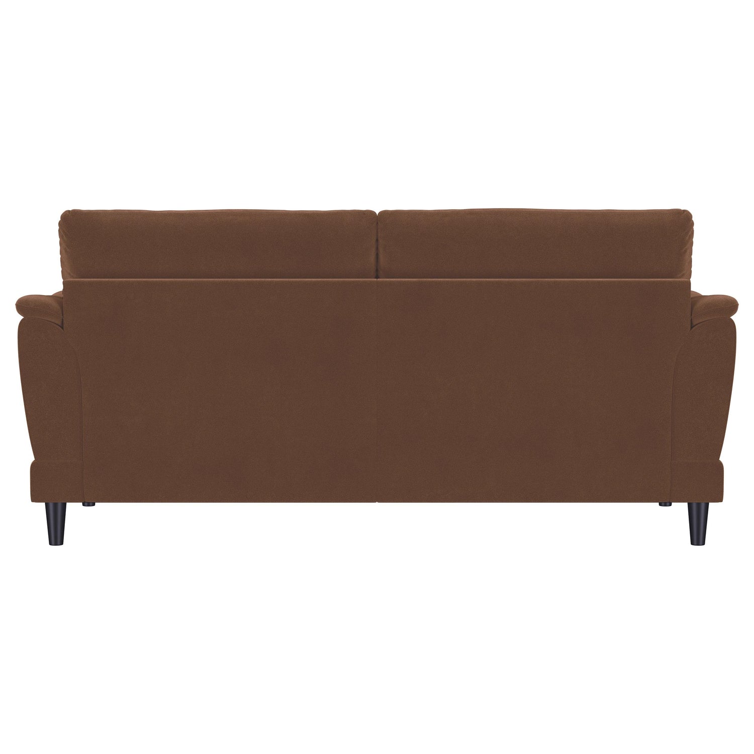 Selma Velvet Upholstered Crescent Arm Sofa Rust - 552101