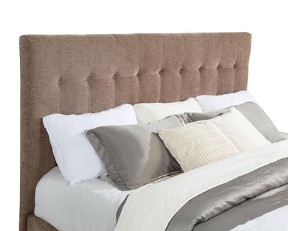 Senna Upholstered Queen Audio Fireplace Bed Brown - 305811Q