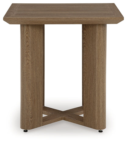 Serene Bay Dark Brown Outdoor End Table - P671-702