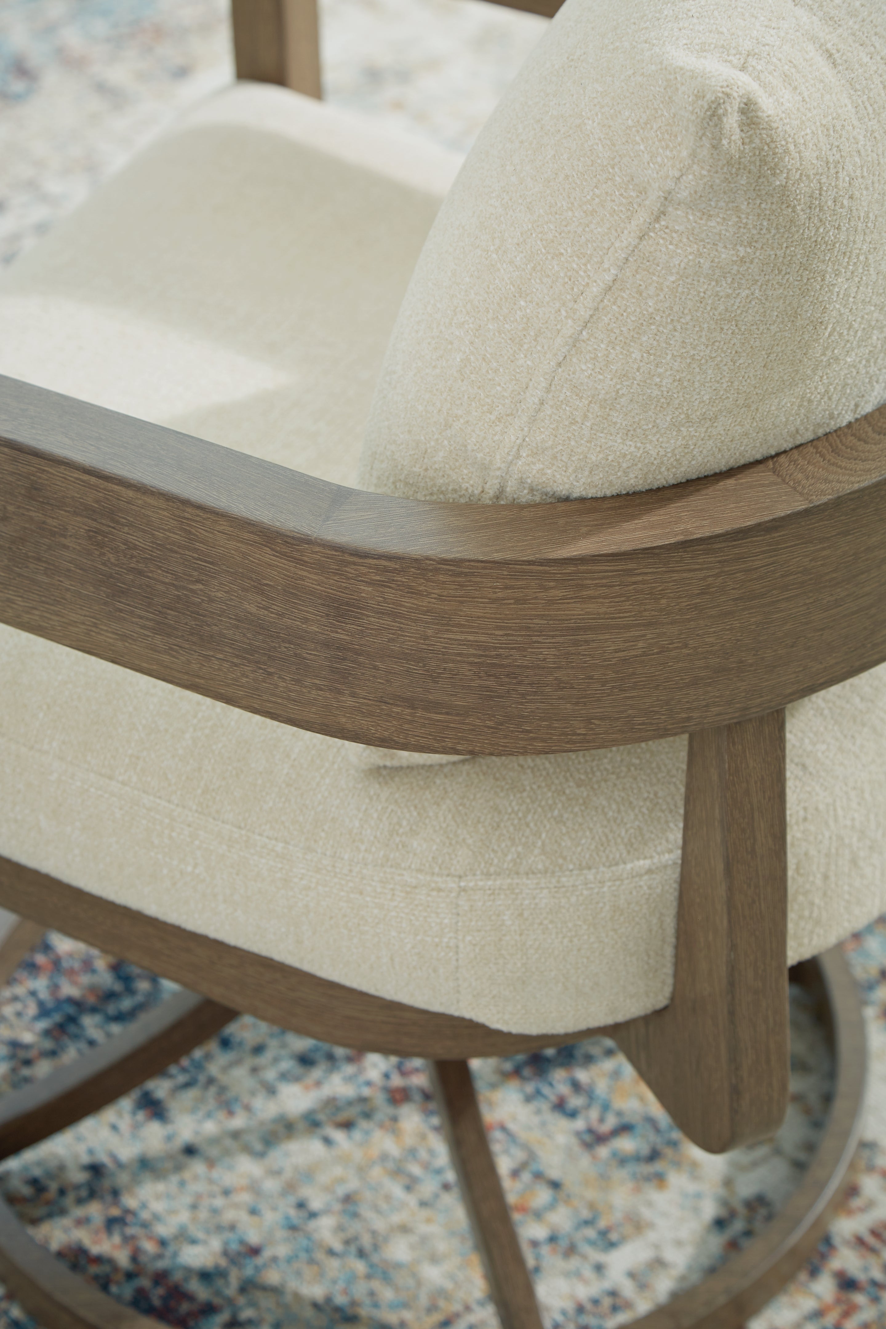 Serene Bay Dark Brown/White Outdoor Swivel Dining Chair with Cushion (Set of 2) - P671-602A