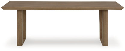 Serene Bay Outdoor Dining Table and 4 Chairs in Dark Brown from Ashley - Luna Furniture