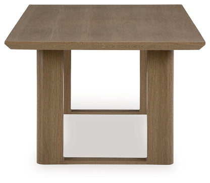 Serene Bay Outdoor Dining Table and 4 Chairs in Dark Brown from Ashley - Luna Furniture