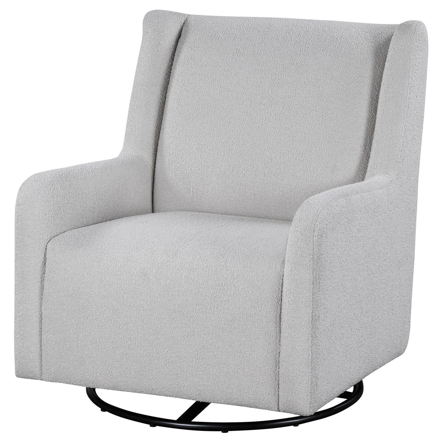 Serra Boucle Upholstered Swivel Glider Recliner Dove Grey - 902454