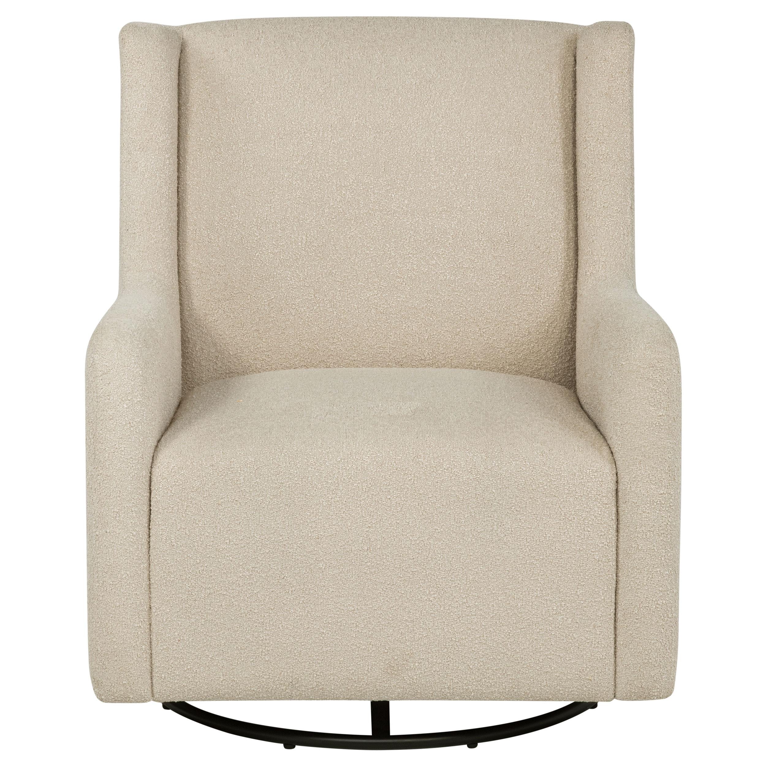 Serra Boucle Upholstered Swivel Glider Recliner Sandy Beige - 902453