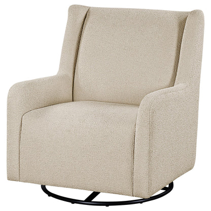 Serra Boucle Upholstered Swivel Glider Recliner Sandy Beige - 902453
