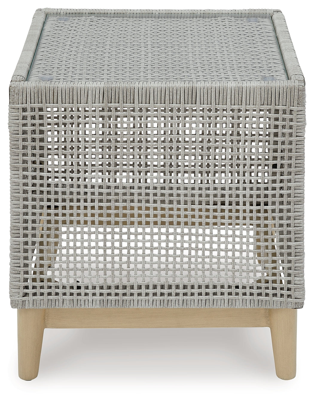 Seton Creek 2 Outdoor Lounge Chairs with End Table in Gray from Ashley - Luna Furniture
