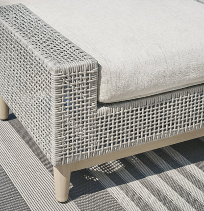 Seton Creek Outdoor Lounge Chair and Ottoman in Gray from Ashley - Luna Furniture
