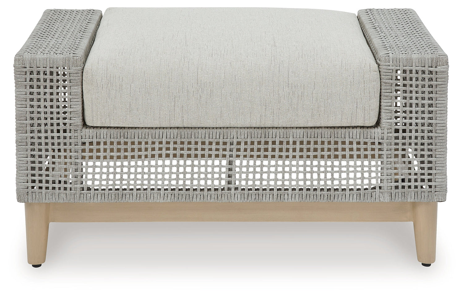 Seton Creek Outdoor Lounge Chair and Ottoman in Gray from Ashley - Luna Furniture
