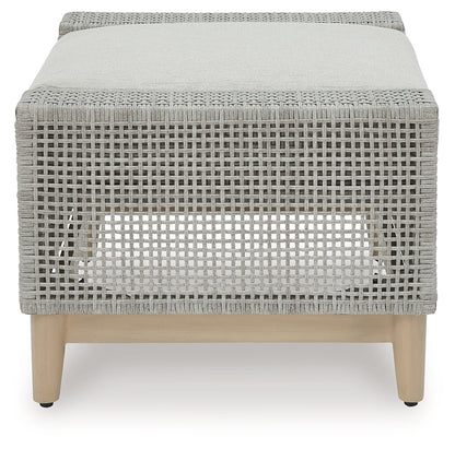 Seton Creek Outdoor Lounge Chair and Ottoman in Gray from Ashley - Luna Furniture