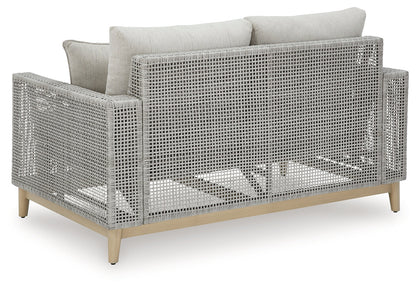 Seton Creek Outdoor Sofa and Loveseat in Gray from Ashley - Luna Furniture