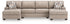 Seyler Lane Hemp 3-Piece Sectional with Double Chaise - 48404S3