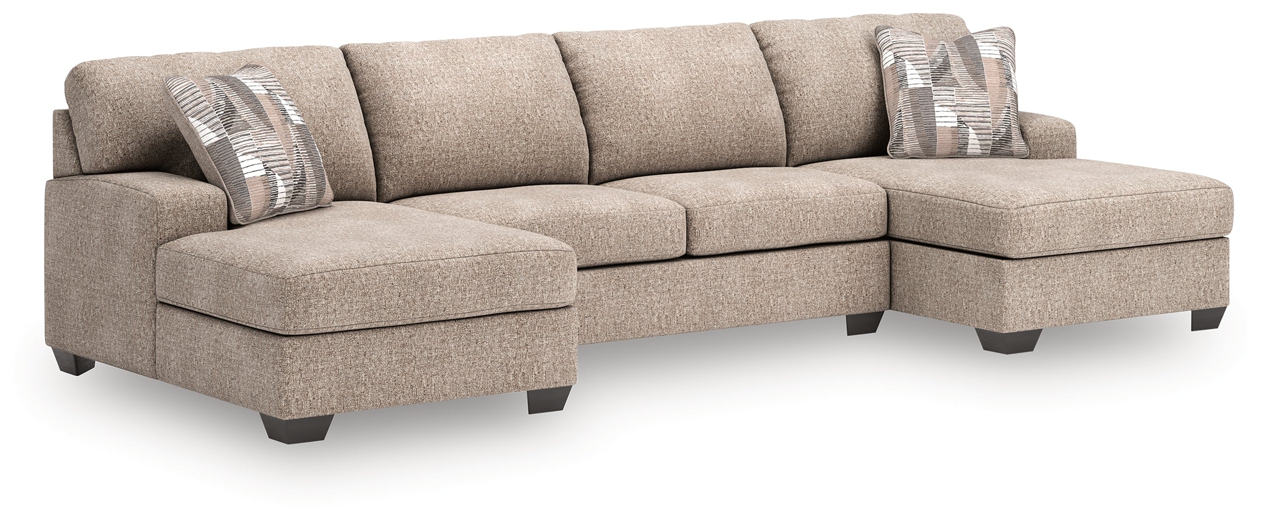 Seyler Lane Hemp 3-Piece Sectional with Double Chaise - 48404S3