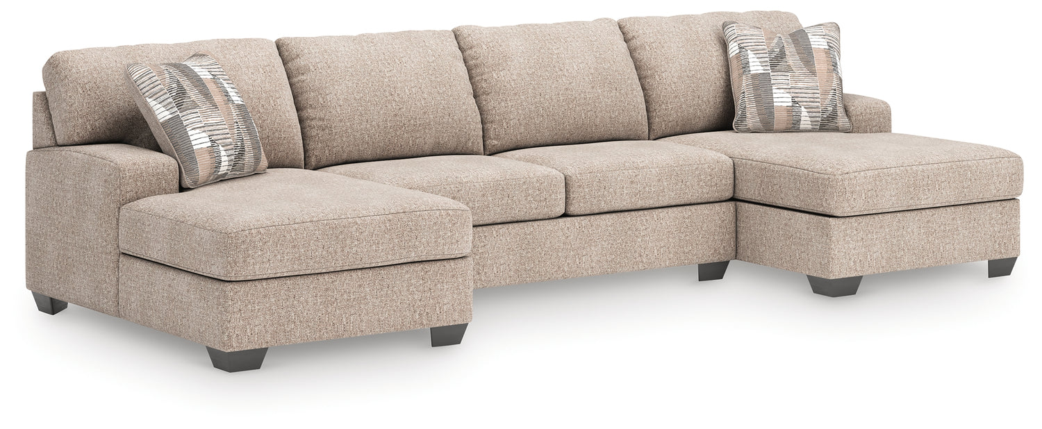 Seyler Lane Hemp 3-Piece Sectional with Double Chaise - 48404S7