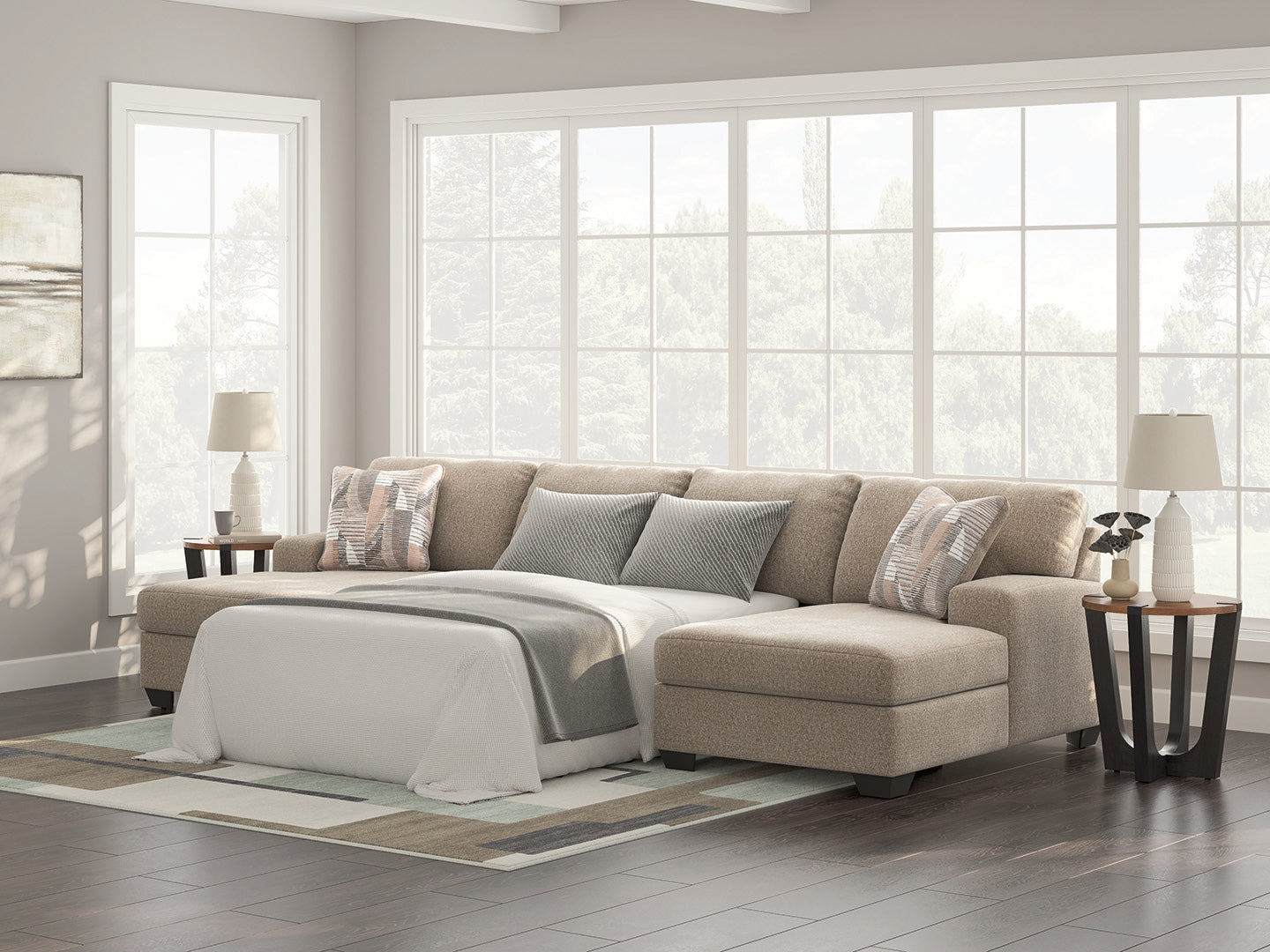 Seyler Lane Hemp 3-Piece Sectional with Double Chaise - 48404S7
