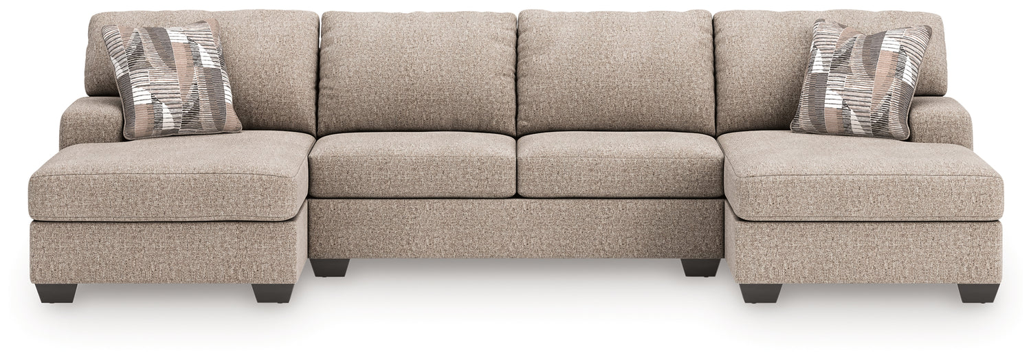 Seyler Lane Hemp 3-Piece Sectional with Double Chaise - 48404S7