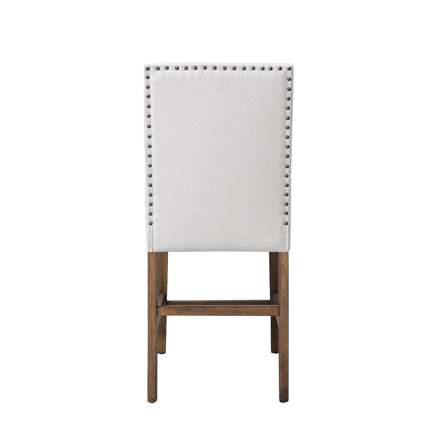 SH1185BRN-24 UPHL COUNTER HEIGHT CHAIR, BROWN FABRIC, Set of 2 - SH1185BRN-24