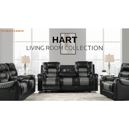 SH8890BLK*3 3PC: CHAIR, SOFA &amp; LOVESEAT - SH8890BLK*3
