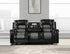 SH8890BLK-3 RECLINING SOFA W/DROP DOWN TBL,CHARGING STATION & CUP HOLDERS - SH8890BLK-3