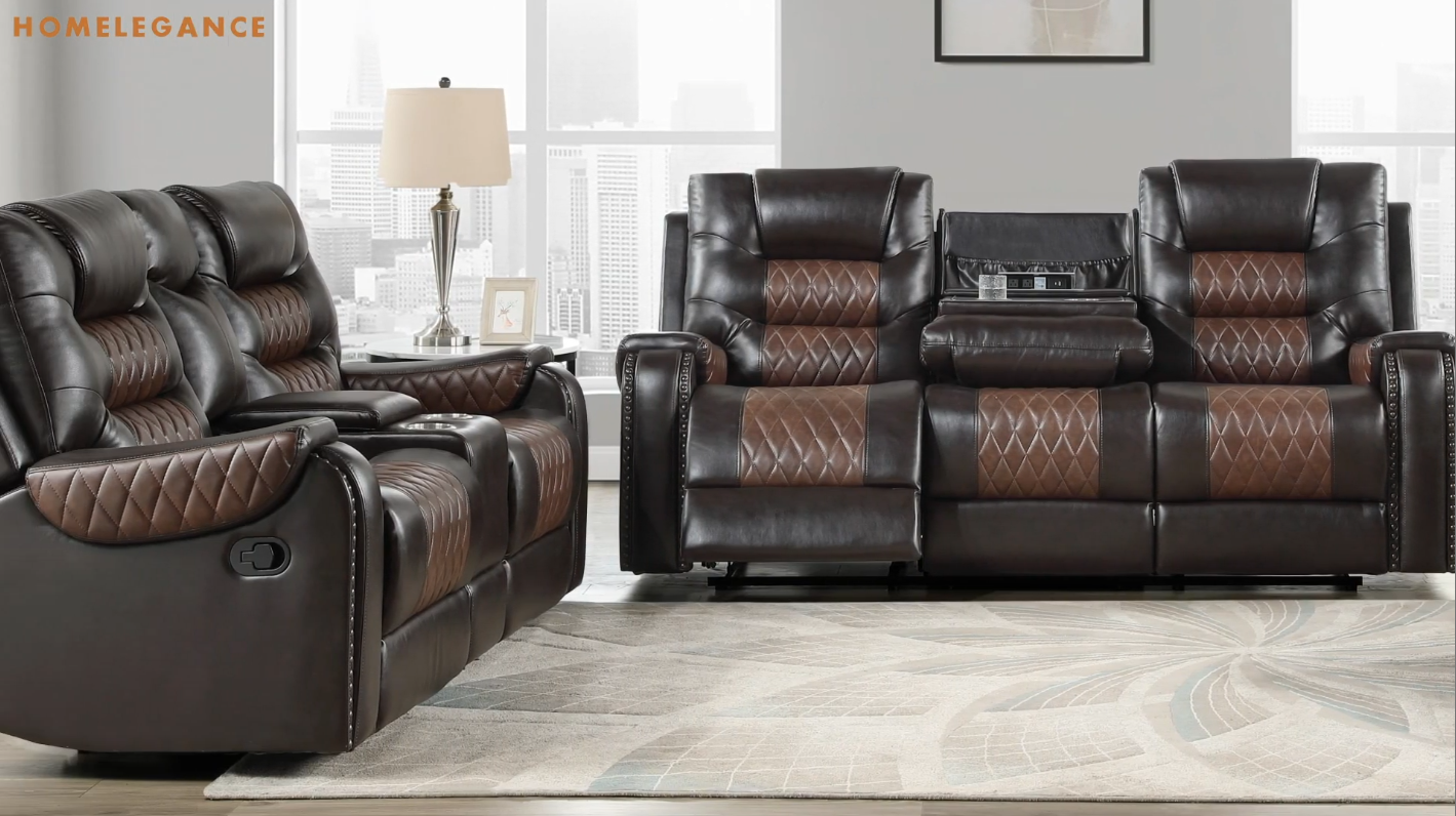 SH8890BRW*2 2PC; SOFA &amp; LOVESEAT - SH8890BRW*2