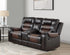 SH8890BRW-2 RECLINING LOVESEAT W/CONSOLE & PW OUTLET AND CUP HOLDERS - SH8890BRW-2