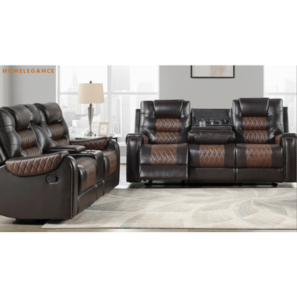 SH8890BRW*3 3PC: CHAIR, SOFA &amp; LOVESEAT - SH8890BRW*3