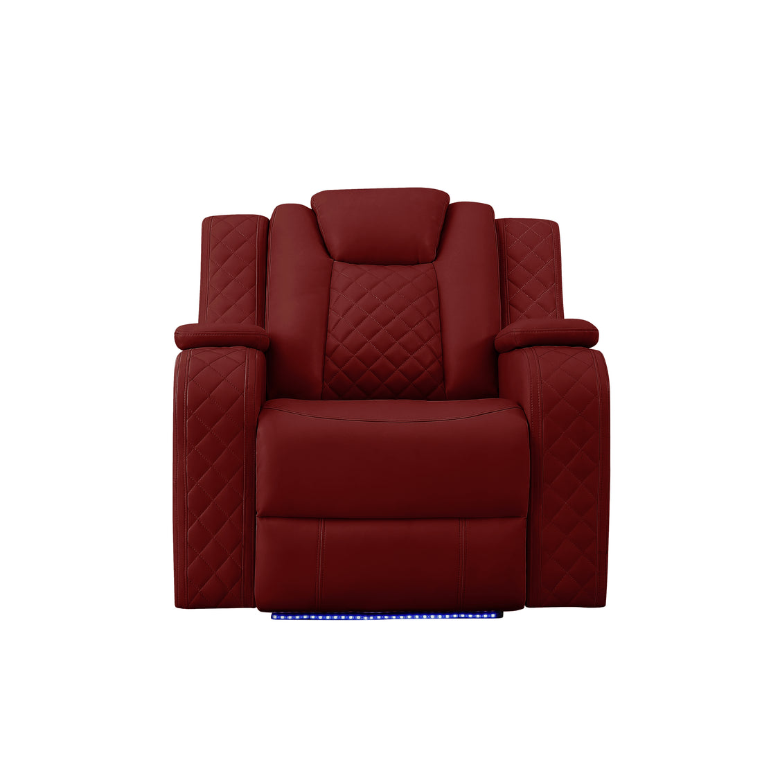 SH8895RED-1 PW RECLN CHAIR W/ PW HEADREST, LED LIGHT - SH8895RED-1