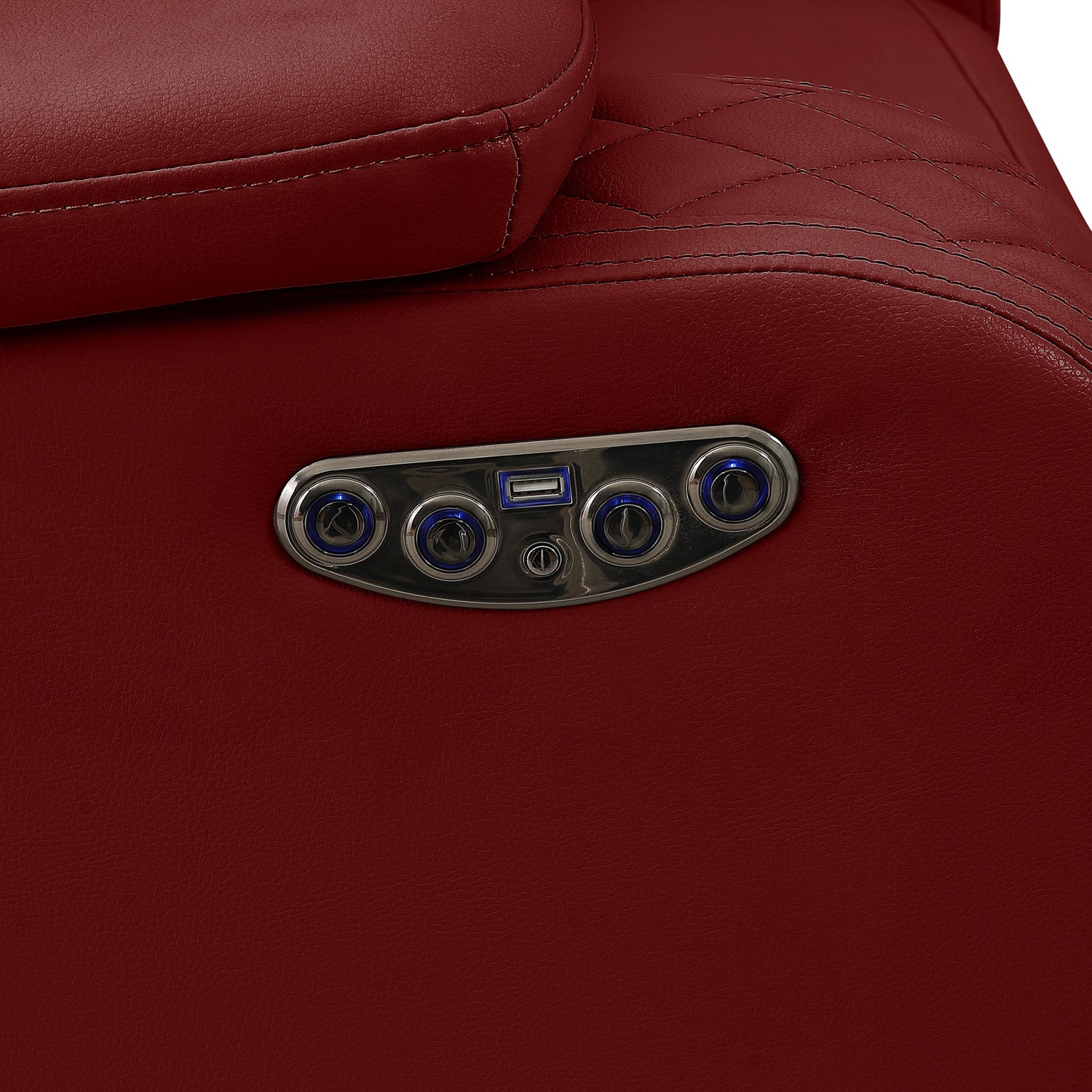 SH8895RED-1 PW RECLN CHAIR W/ PW HEADREST, LED LIGHT - SH8895RED-1