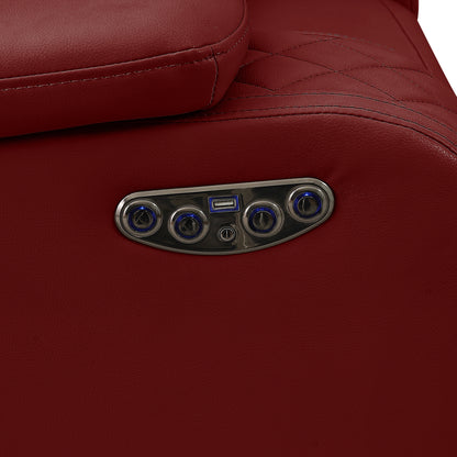 SH8895RED-1 PW RECLN CHAIR W/ PW HEADREST, LED LIGHT - SH8895RED-1